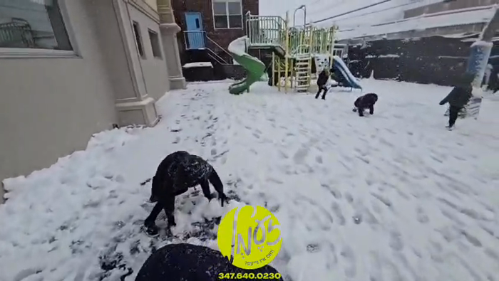 די נאכט האט זיך אראפגעלאזט די ערשטע ערנסטע שניי אי