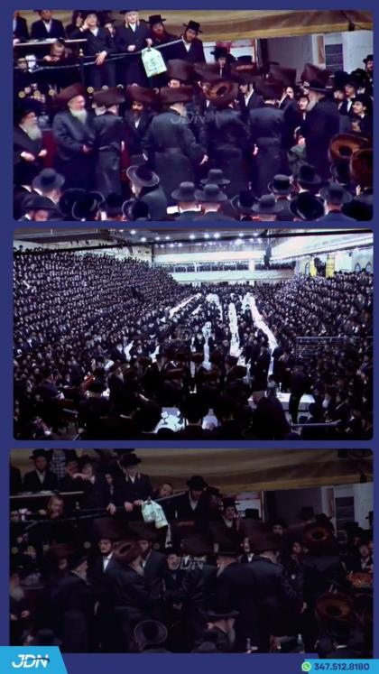 האדמו"ר מקארלין סטאלין ביים יארצייט טיש פון זקינו 