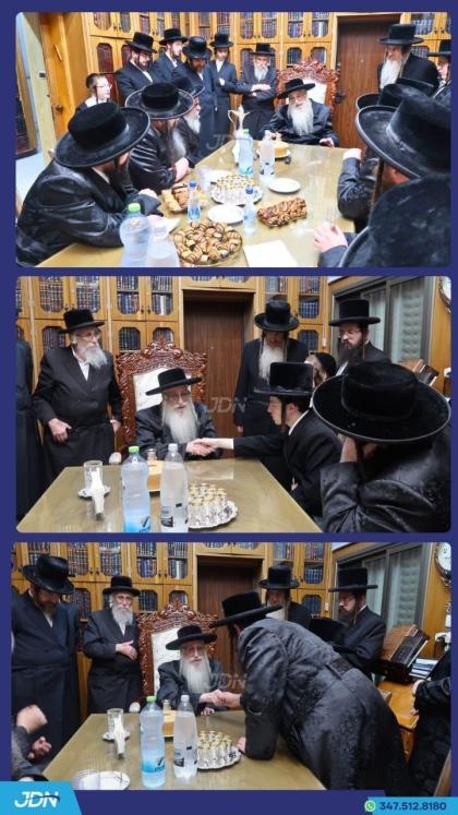 שמחת הווארט לנכדת האדמו"ר מצאנז. חתן וכלה זענען אי