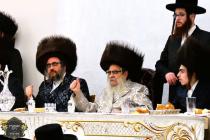 כ''ק רבינו הגה''ק שליט"א ביים שמחת השבע ברכות בחצר