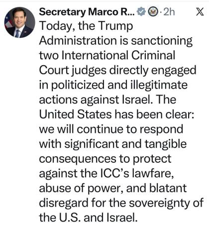 סעקרעטערי אוו סטעיט מארקא רוביא מעלדט אז די טראמפ 