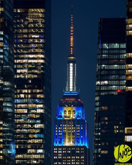 מאנהעטן - די עמפייער סטעיט בילדינג יעצט ביינאכט בא