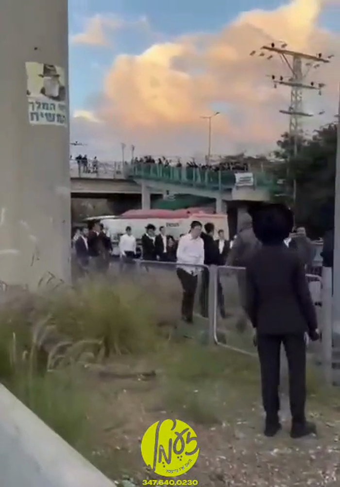 בני ברק - ביי די הפגנה קעגן גיוס דורך די פלג הירוש