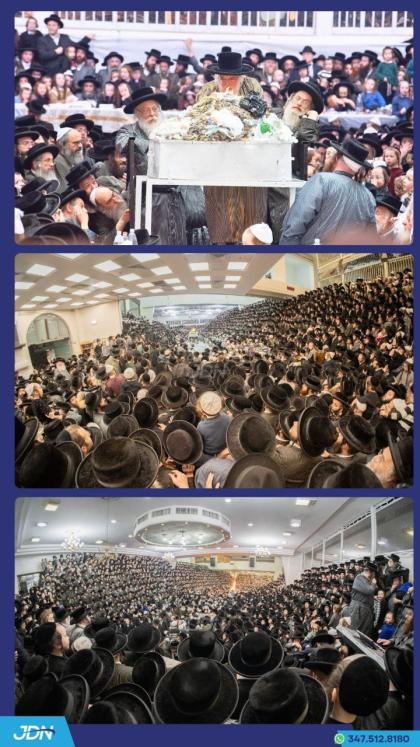 האדמו"ר מתולדות אהרן ביים מעמד שריפת הפתילות נאכן 