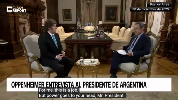 פרעזידענט האוויער מילי, פון ארגענטינע לאזט זיך ארי