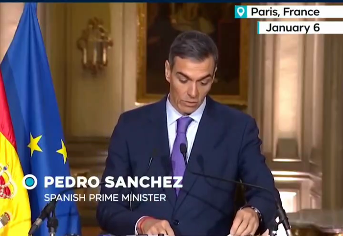 שפאניע'ס פריים מיניסטער פעדרא סאנטשעז זאגט אז די א