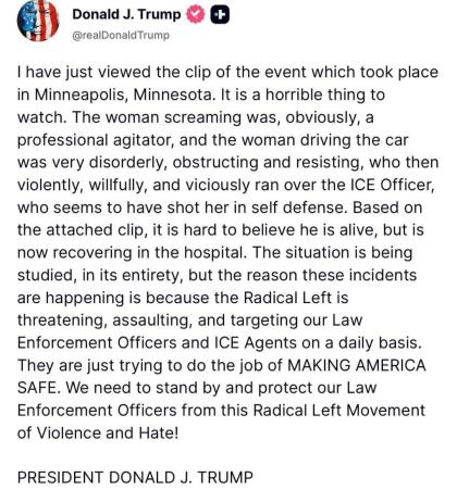 פרעזידענט טראמפ רעאגירט איבער די שיסעריי אינצידענט