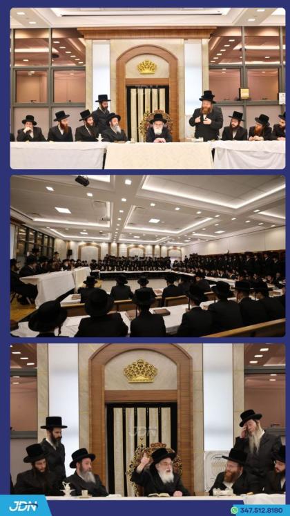 מעמד קבלת פנים פאר האדמו"ר מוויזניץ אין ישיבת בעלז