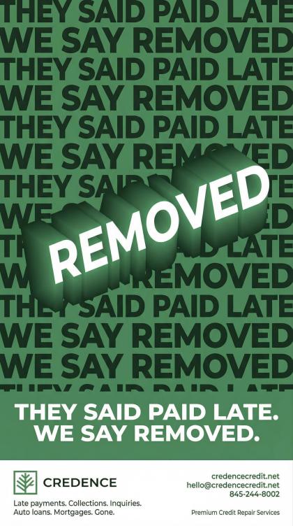 Late payments • Collections • Closed accounts

*Re