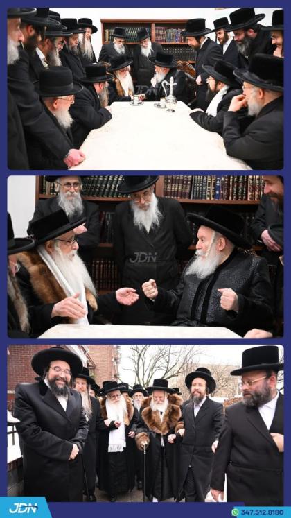 האדמו"ר מצאנז באזוכט ביי האדמו"ר מבאבוב.