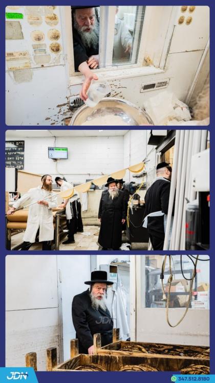 האדמו"ר מדאמבראווא ביים באקן מצות אין קרית יואל מצ