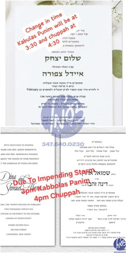 חתונות אין מאנסי און לעיקוואוד וואס זענען געווארן 