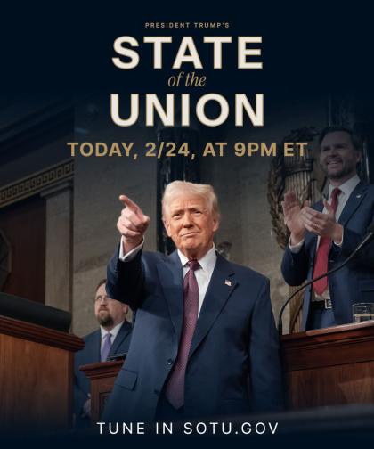 פרעזידענט טראמפ וועט היינט אדרעסירן דאס פאלק און ג