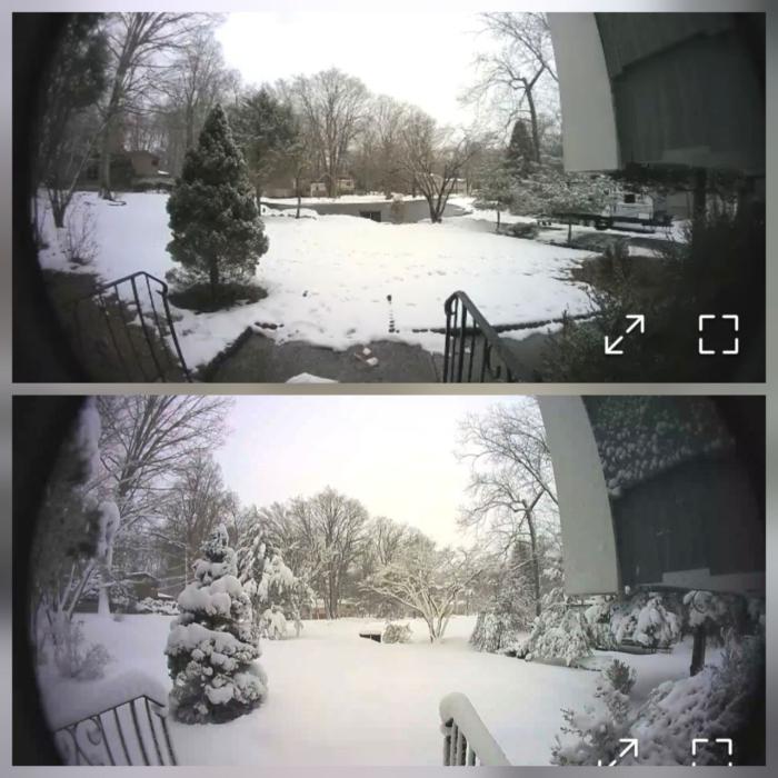 א בילד פארגלייך פון נעכטן און היינט אין ראקלענד קא