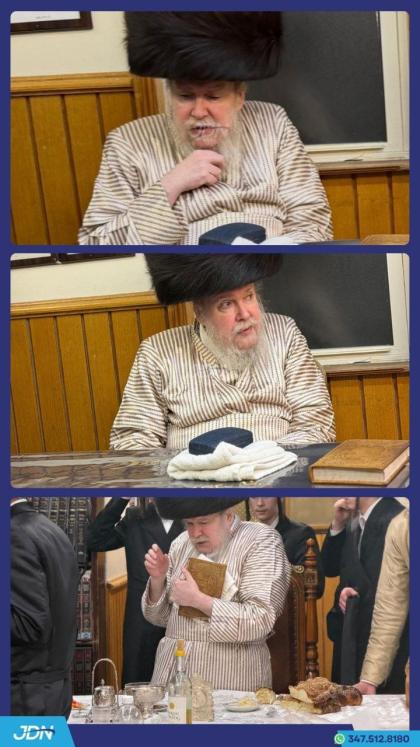 פורים ביי האדמו"ר מלעלוב.