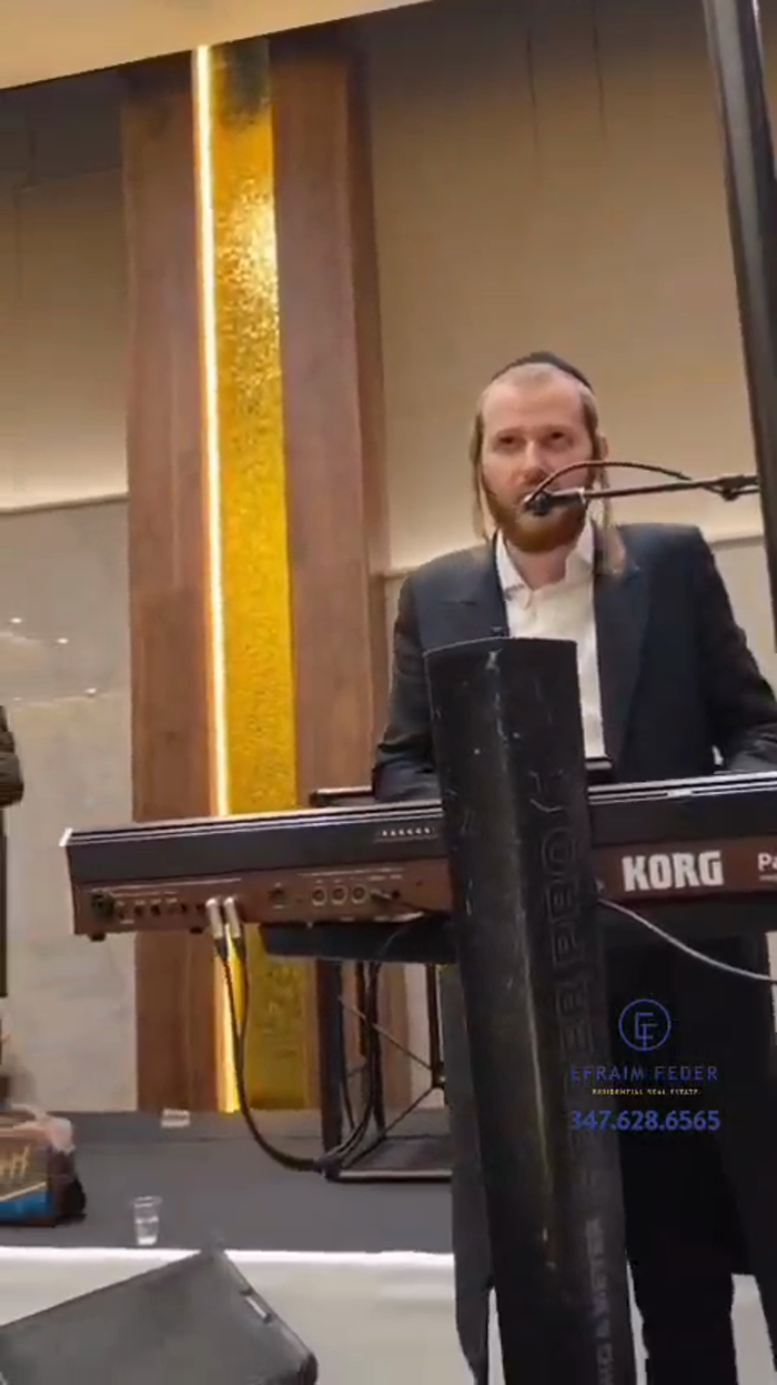 די זינגערס און שפילערס ביי א חתונה פייערן דער געבו