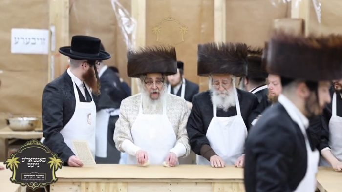 ערשטע בילדער כ''ק רבינו הגה''ק שליט''א ביים מצות ב