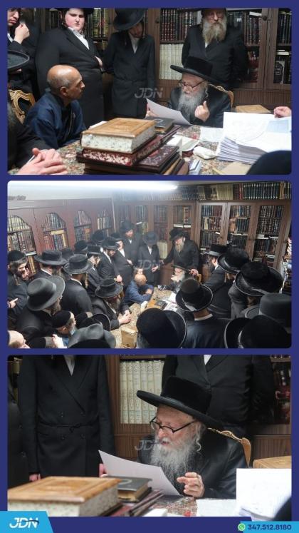 האדמו"ר מסערדאהעלי ביי מכירת חמץ.