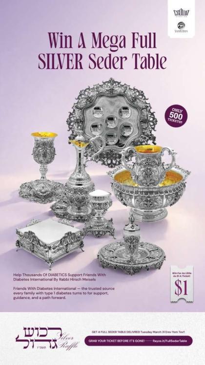 *12 HRS LEFT!! Win Full SILVER Seder Table As Litt