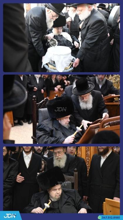 האדמו"ר מבעלזא ביי מים שלנו און בדיקת חמץ.

*צו זע