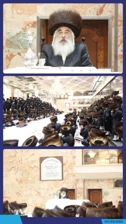 האדמו"ר מדושינסקיא ביי נעילת החג מוצאי פסח.