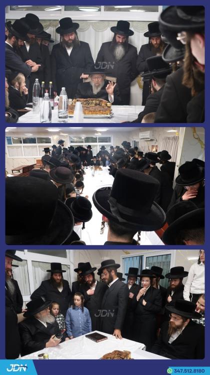 האדמו"ר מפינסק קארלין באזוכט אינעם ניי איבערגעבויט