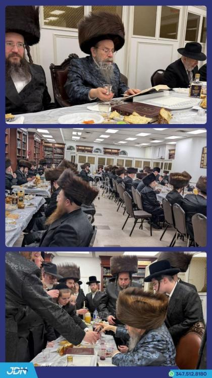 האדמו"ר מרודניק ביים יארצייט טיש פון הרה"ק מצאנז ז