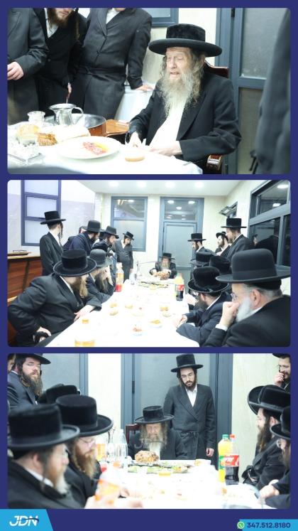 האדמו"ר מלעלוב ניקלשבורג ביים יארצייט טיש פון הרה"