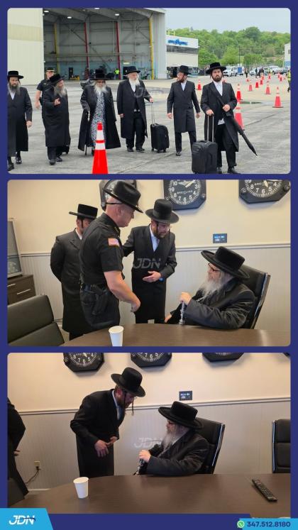האדמו"ר מסאטמאר באדאנקט זיך פאר העסקן ר' אברהם יעק