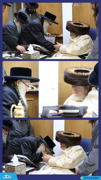 האדמו"ר מסערדאהעלי באזוכט ביי האדמו"ר מתולדות אברה