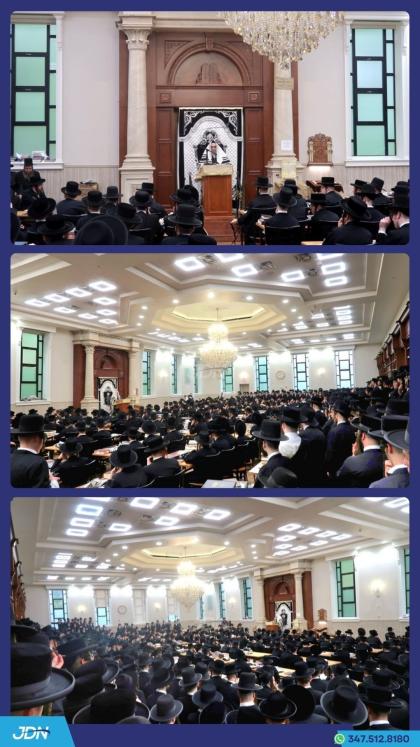 האדמו"ר מסאטמאר ביים טעגליכן תהלים שיעור אין ישיבה