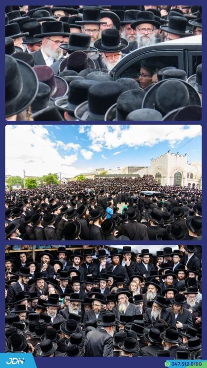 מסע הלוויה פון הרבנית הצדיקת מראחמיסטריווקא ע"ה אי