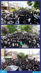 טויזענטער אידן ביי די מסע הלוויה פון הרבנית הצדיקת