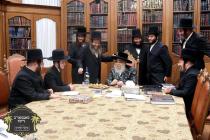 מסיבת לחיים בביתו נאוה קודש פון כ''ק רבינו הגה''ק 