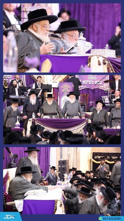 מעמד "סיום תלתא בבא" בחצר הקודש תולדות אהרן, אין ב