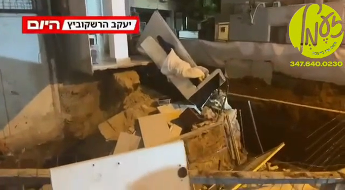 בני ברק - א געביידע איז טיילווייז איינגעפאלן נאך ב