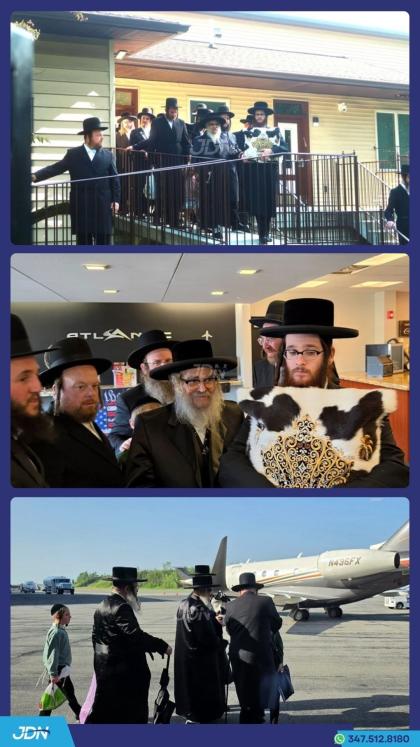 האדמו"ר מסאטמאר ביים ארויספארן קיין ניו העמפשיר צו