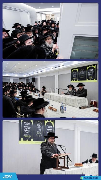 קביעת מזוזה פאר די נייע ביליגע שמחה זאלן בבית האדמ