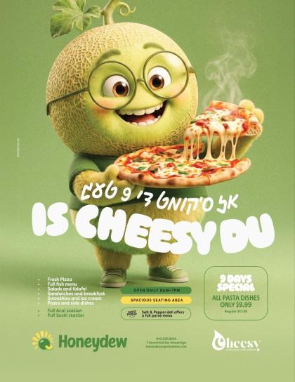 *🎶 Cheesy is Du! Cheesy is Du! 🎶*

Fresh pizza, fi