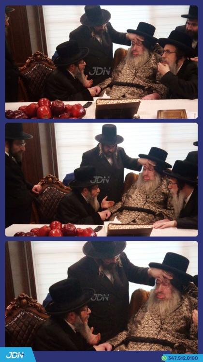 האדמו"ר מסקולען פון לעיקוואד באזוכט ביי האדמו"ר מק