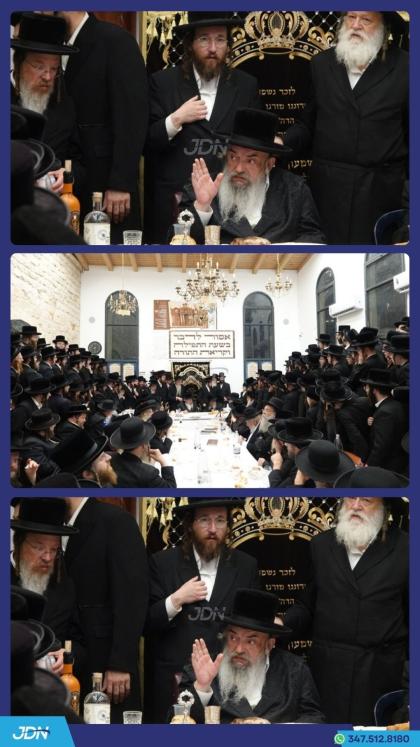 האדמו"ר מלעלוב ביים יארצייט טיש פונעם אר"י הק' זי"
