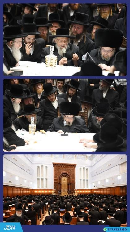 האדמו"ר מבעלזא ביים לעקאך און ברוינפן נאך מעריב, ל