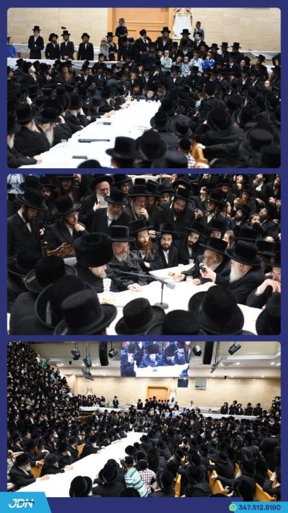 האדמו"ר מבעלזא ביים לעקאך און ברוינפן נאך מעריב, ל