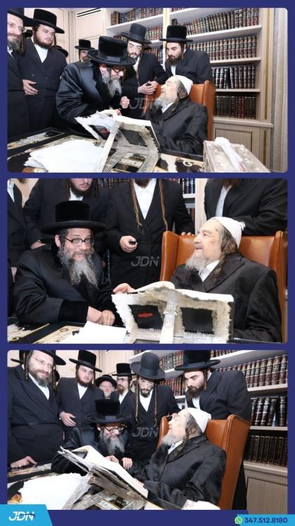 האדמו"ר מסקולען פון לעיקוואד באזוכט ביי הגה"צ רבי 