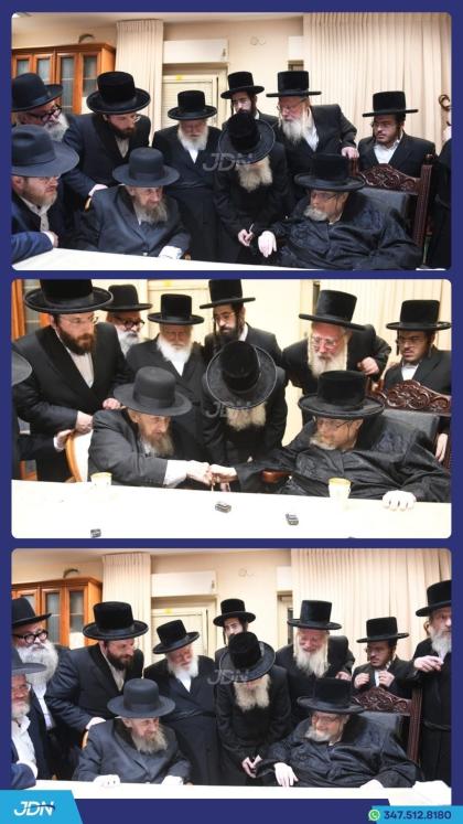 הגאון רבי דוב לאנדא ר"י סלבודקה באזוכט ביי האדמו"ר