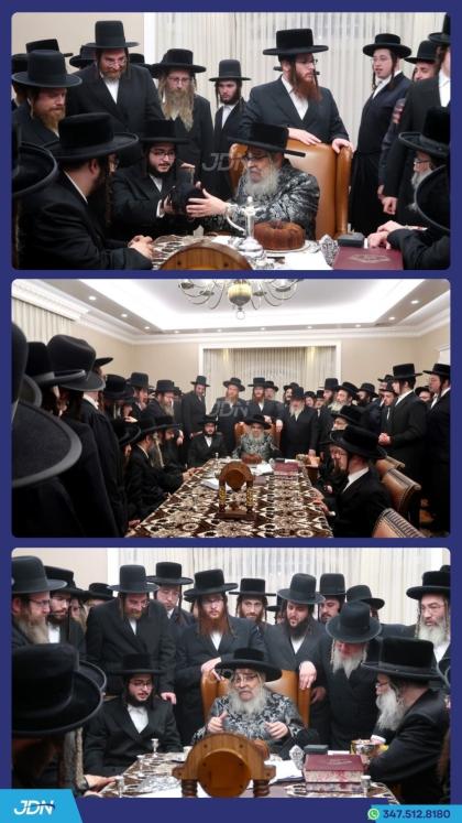 מסיבת לחיים בביתו נאוה קודש פון האדמו"ר מסאטמאר לר