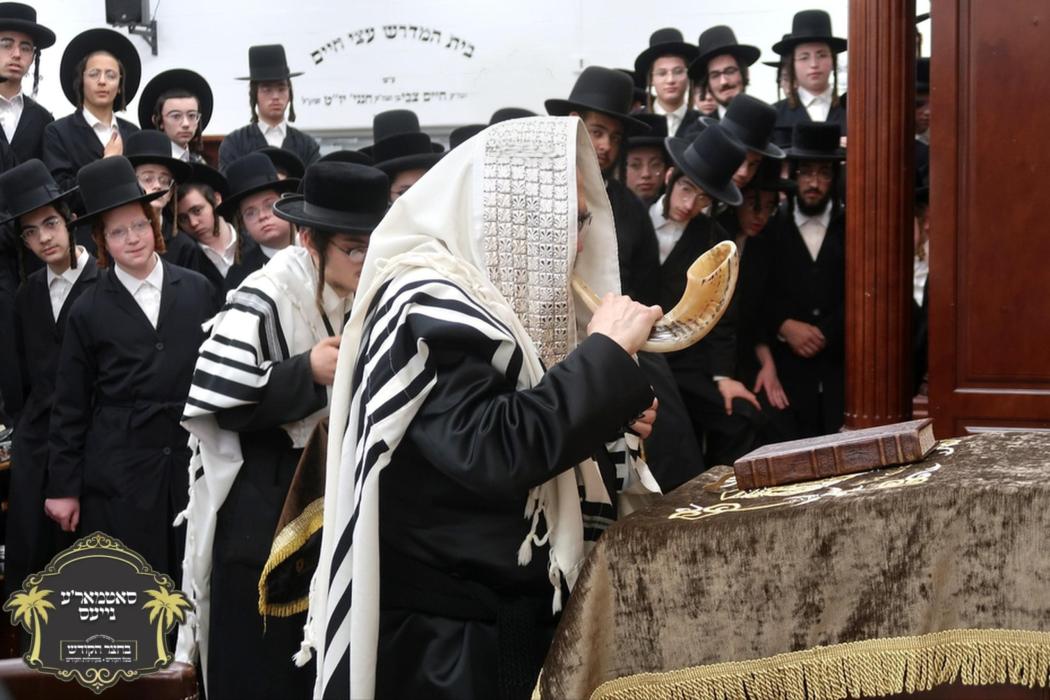 כ''ק רבינו הגה''ק שליט"א ביי תפילת שחרית והלל, בלא