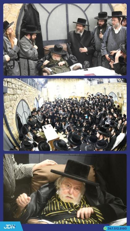 האדמו"ר מתולדות אברהם יצחק איז מתפלל ביים ציון הרש