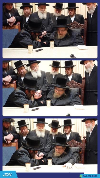 האדמו"ר מסקולען פון לעיקוואד באזוכט ביי האדמו"ר מב