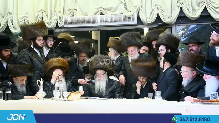 האדמו"ר מצאנז קלויזענבורג ביים שמחת החתונה פון אן 